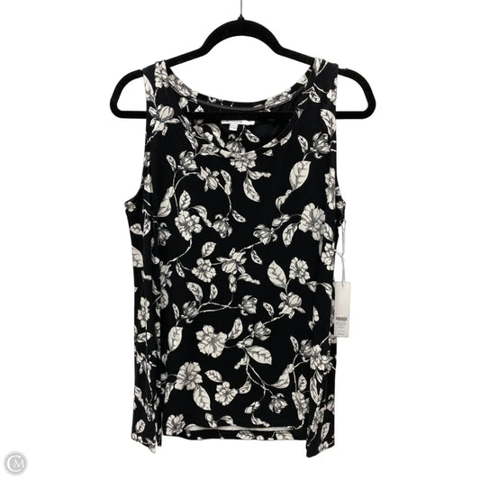 Top Sleeveless By Chicos In Black & White, Size: M