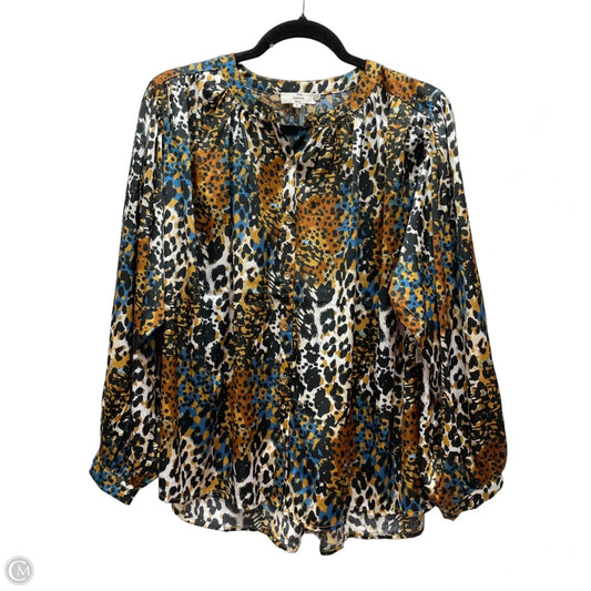 Blouse Long Sleeve By Entro In Multi-colored, Size: S