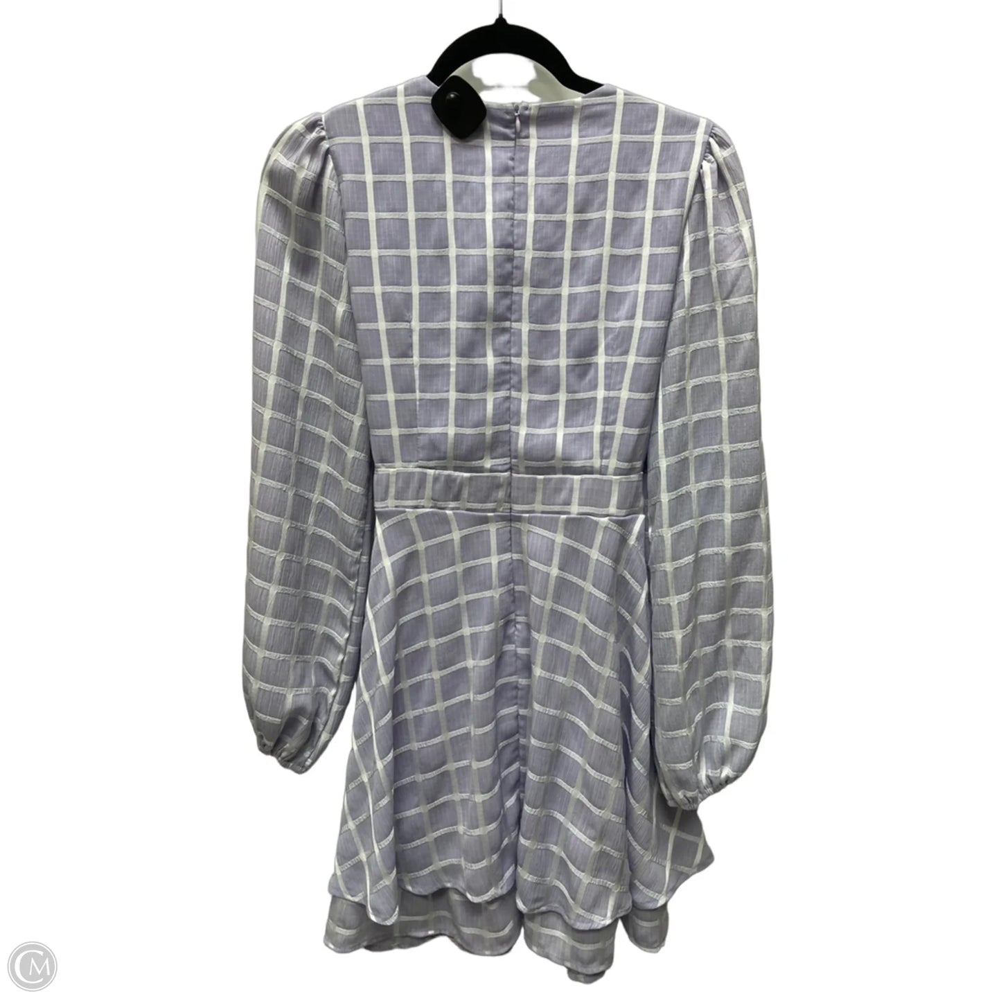 Dress Casual Short By ALLISON & KELLY  In Purple & White, Size: L
