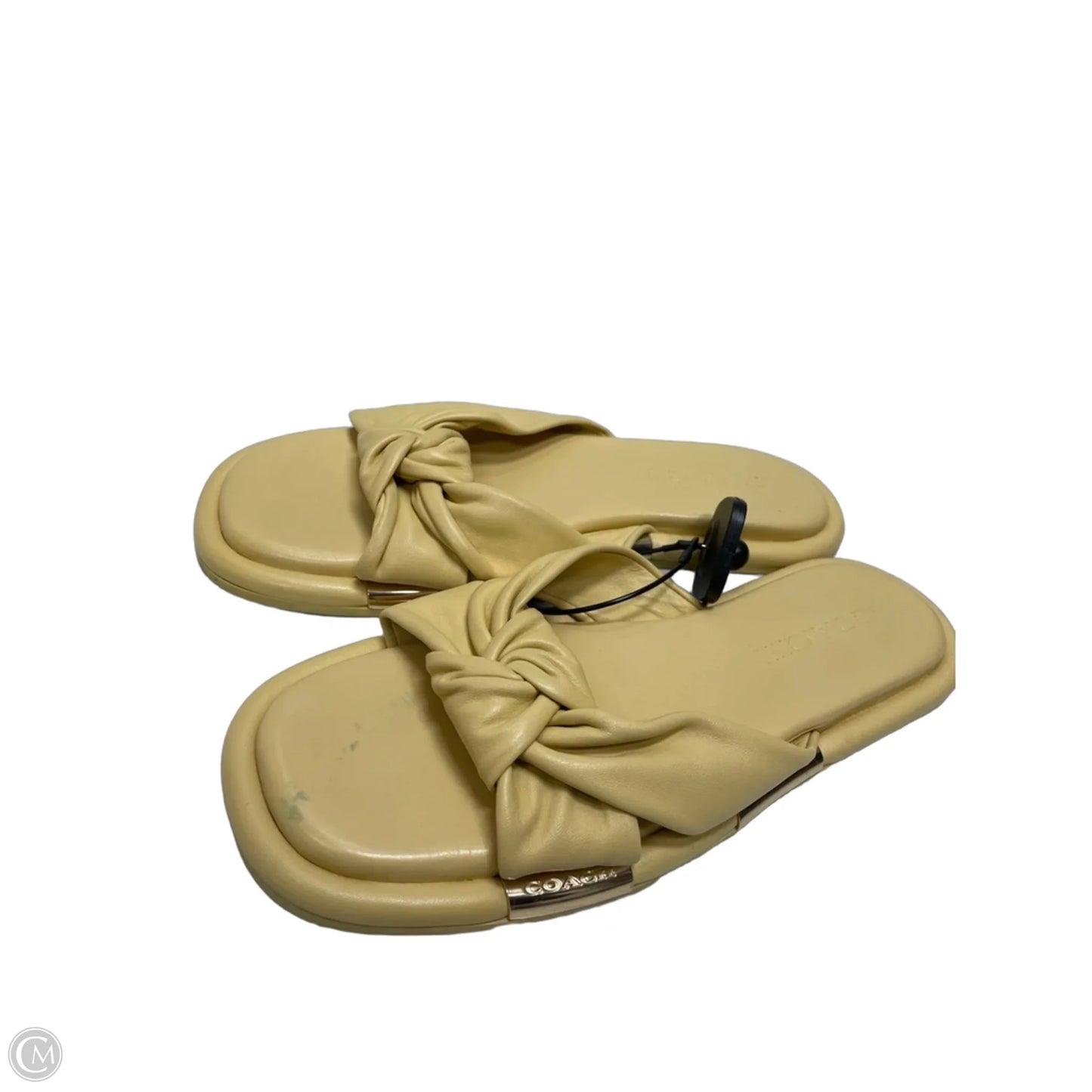 Sandals Designer By Coach In Yellow, Size: 7