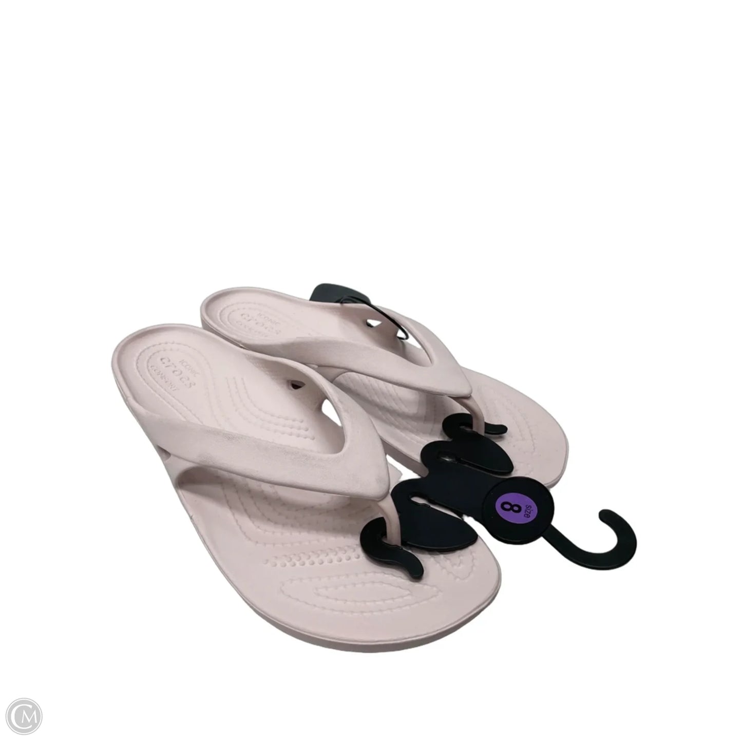 Sandals Flats By Crocs In Pink, Size: 8