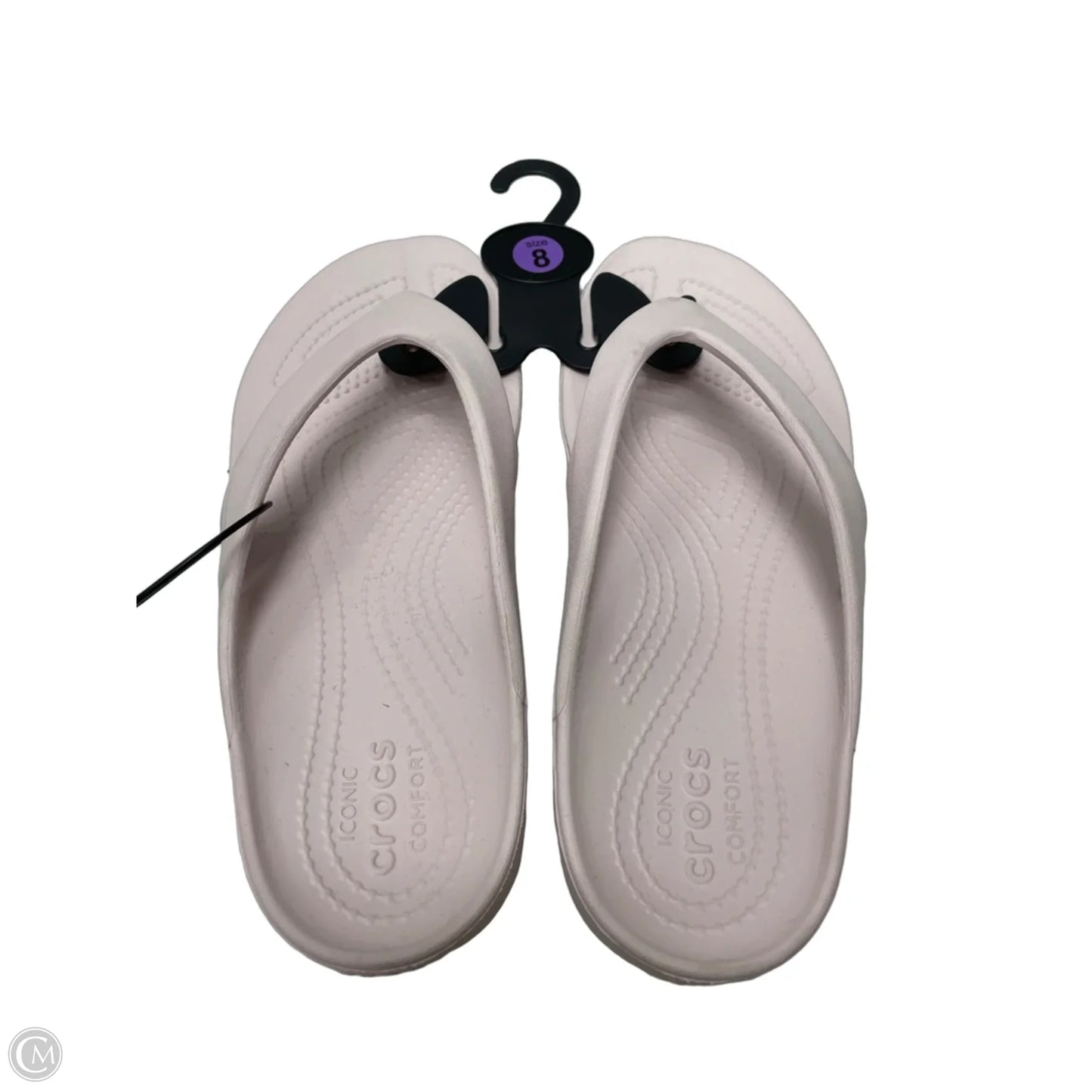 Sandals Flats By Crocs In Pink, Size: 8
