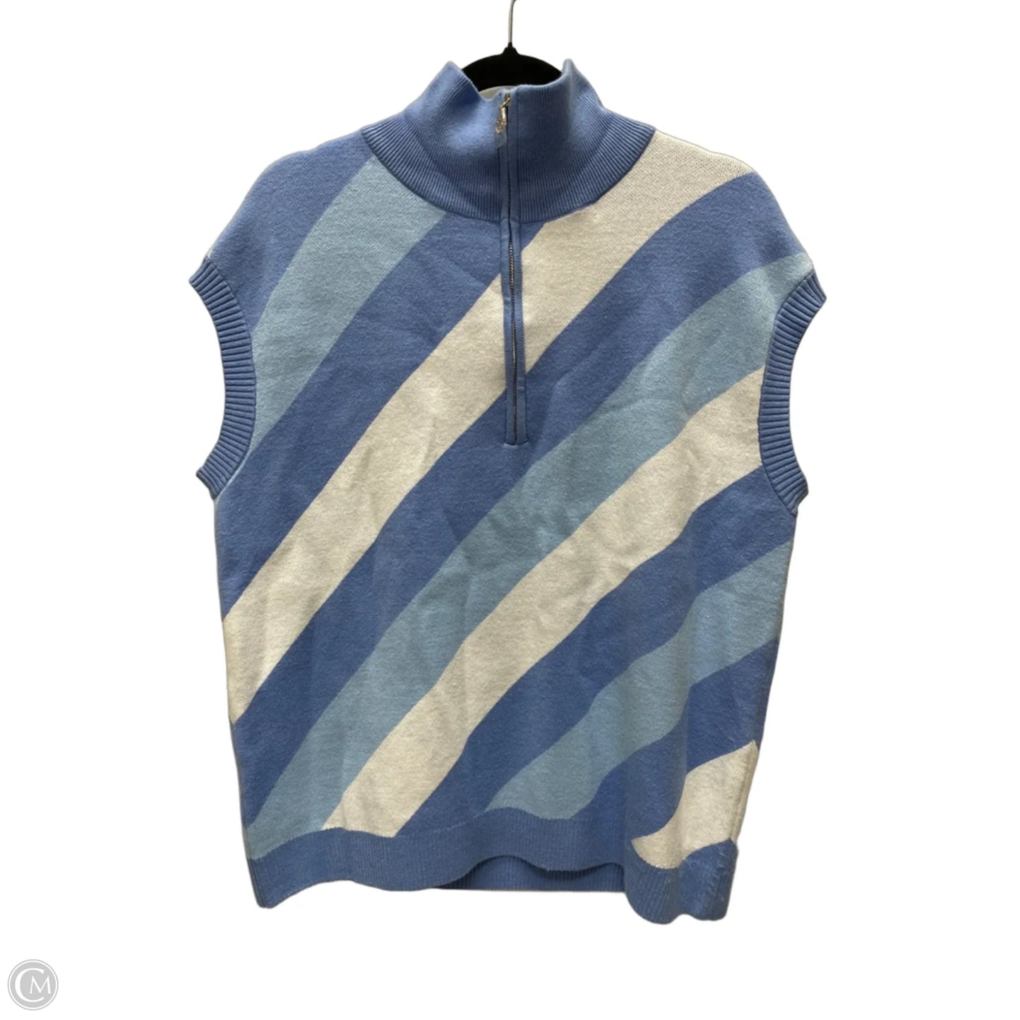 Sweater Short Sleeve By Mary Square In Striped Pattern, Size: L