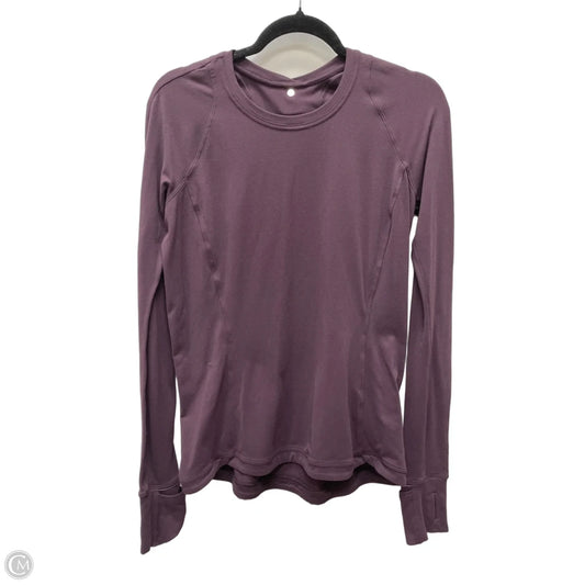Athletic Top Long Sleeve Crewneck By Lululemon In Maroon, Size: M