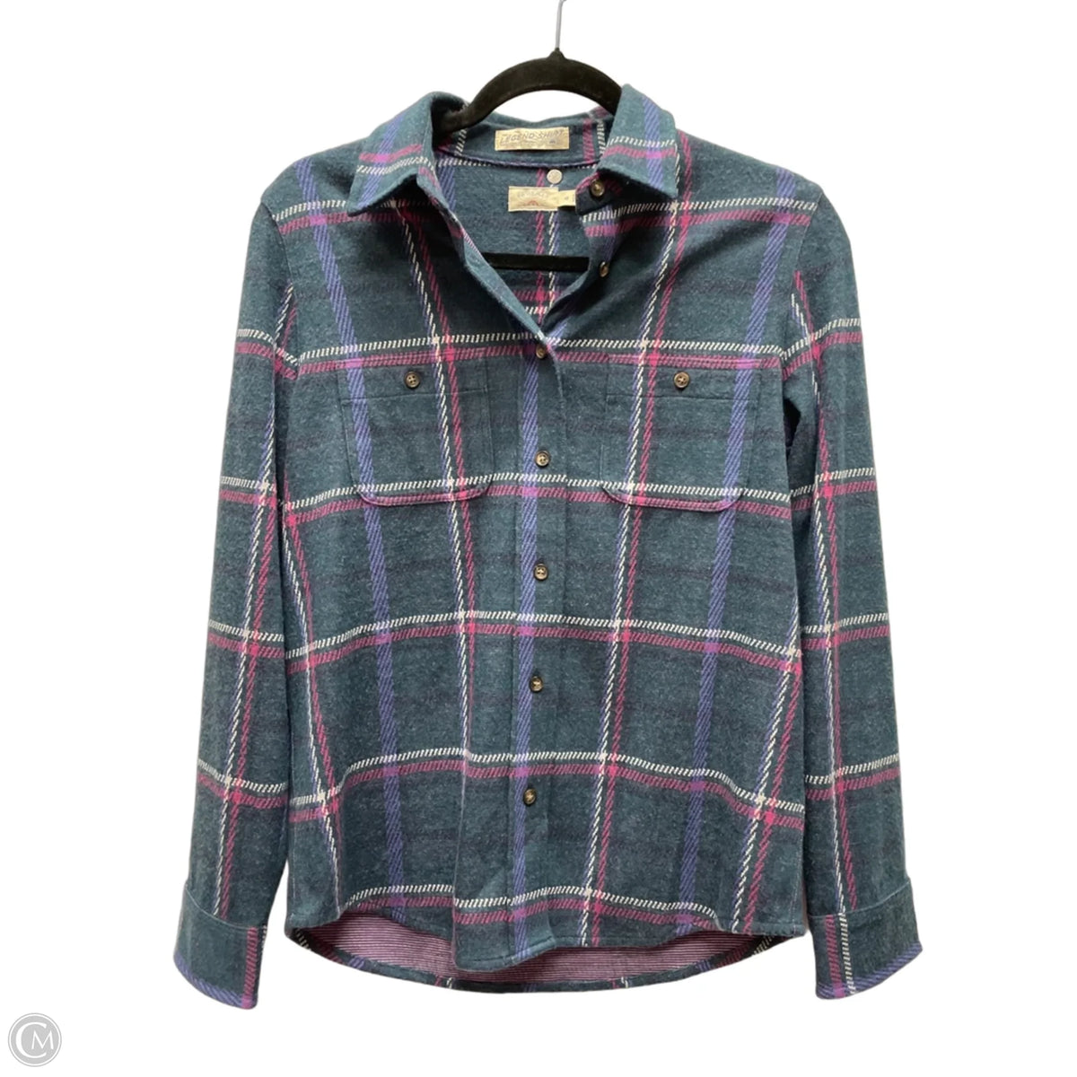 Top Long Sleeve By Faherty In Plaid Pattern, Size: Xs