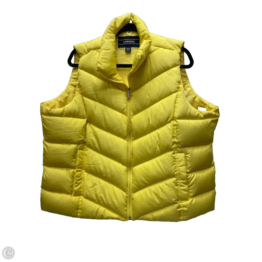 Vest Puffer & Quilted By Lands End In Yellow, Size: 1x