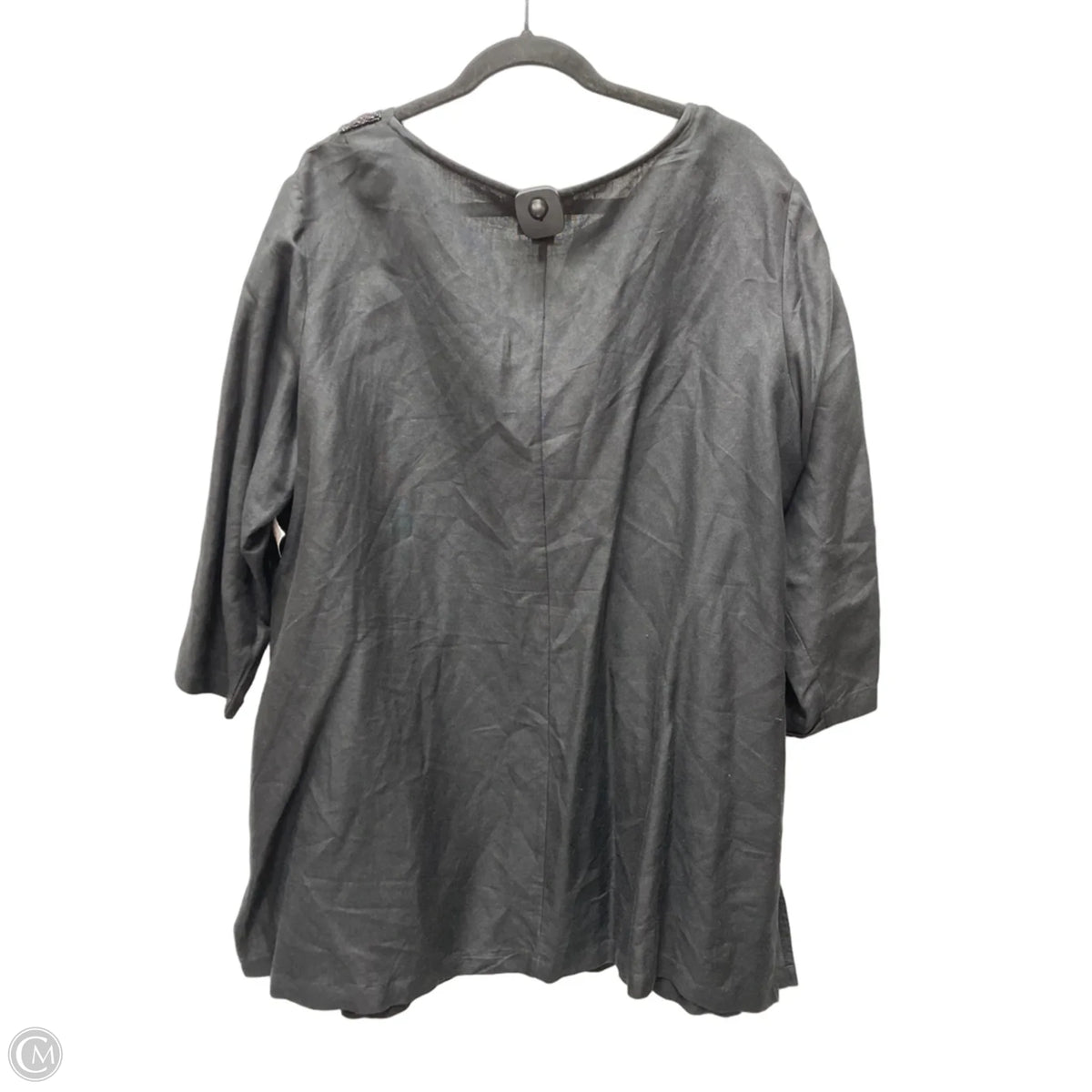Tunic Long Sleeve By Clothes Mentor In Black, Size: 2x