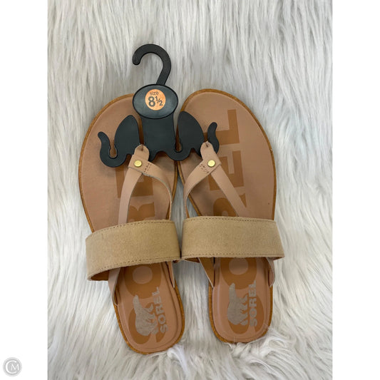 Sandals Flats By Sorel In Tan, Size: 8.5