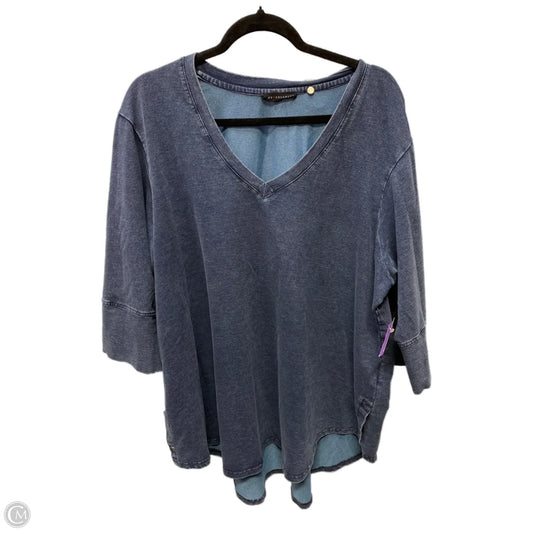 Top Short Sleeve By Jane And Delancey In Blue Denim, Size: 2x