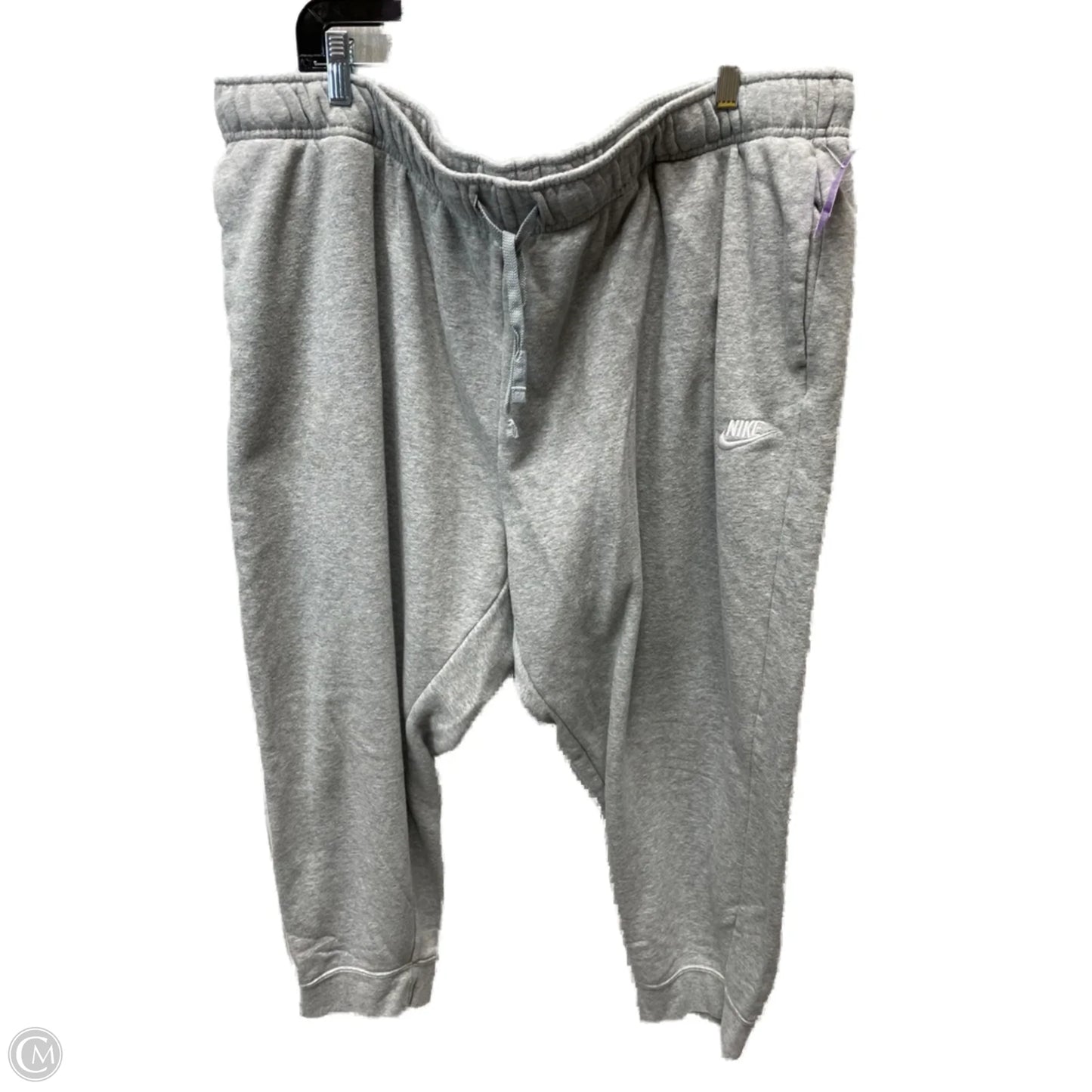 Athletic Pants By Nike Apparel In Grey, Size: 3x