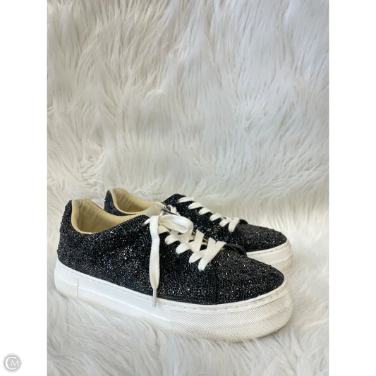 Shoes Heels Platform By Betsey Johnson In Black & Silver, Size: 9