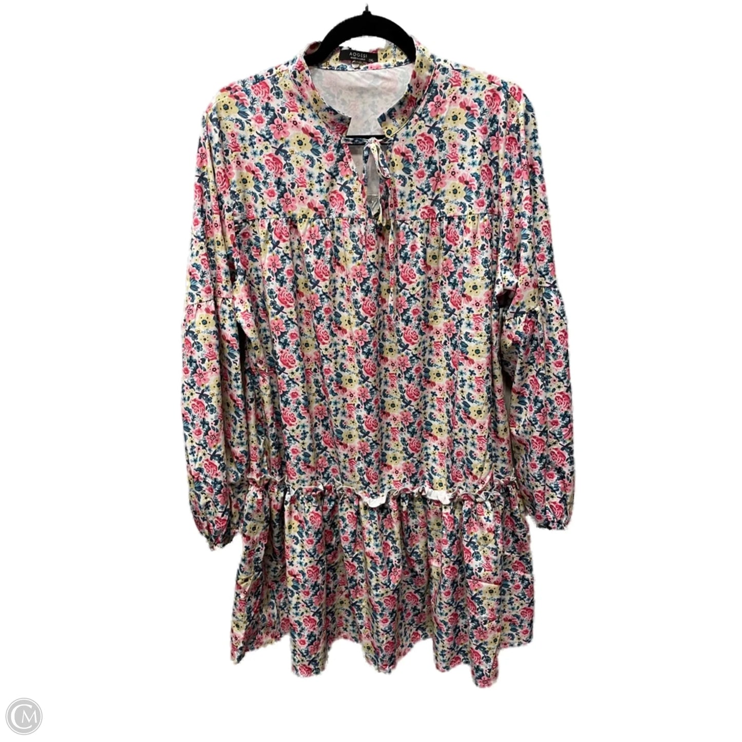 Dress Casual Short By Clothes Mentor In Floral Print, Size: 2x