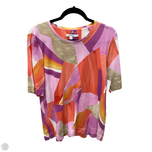 Top 3/4 Sleeve By Chicos In Multi-colored, Size: Xs