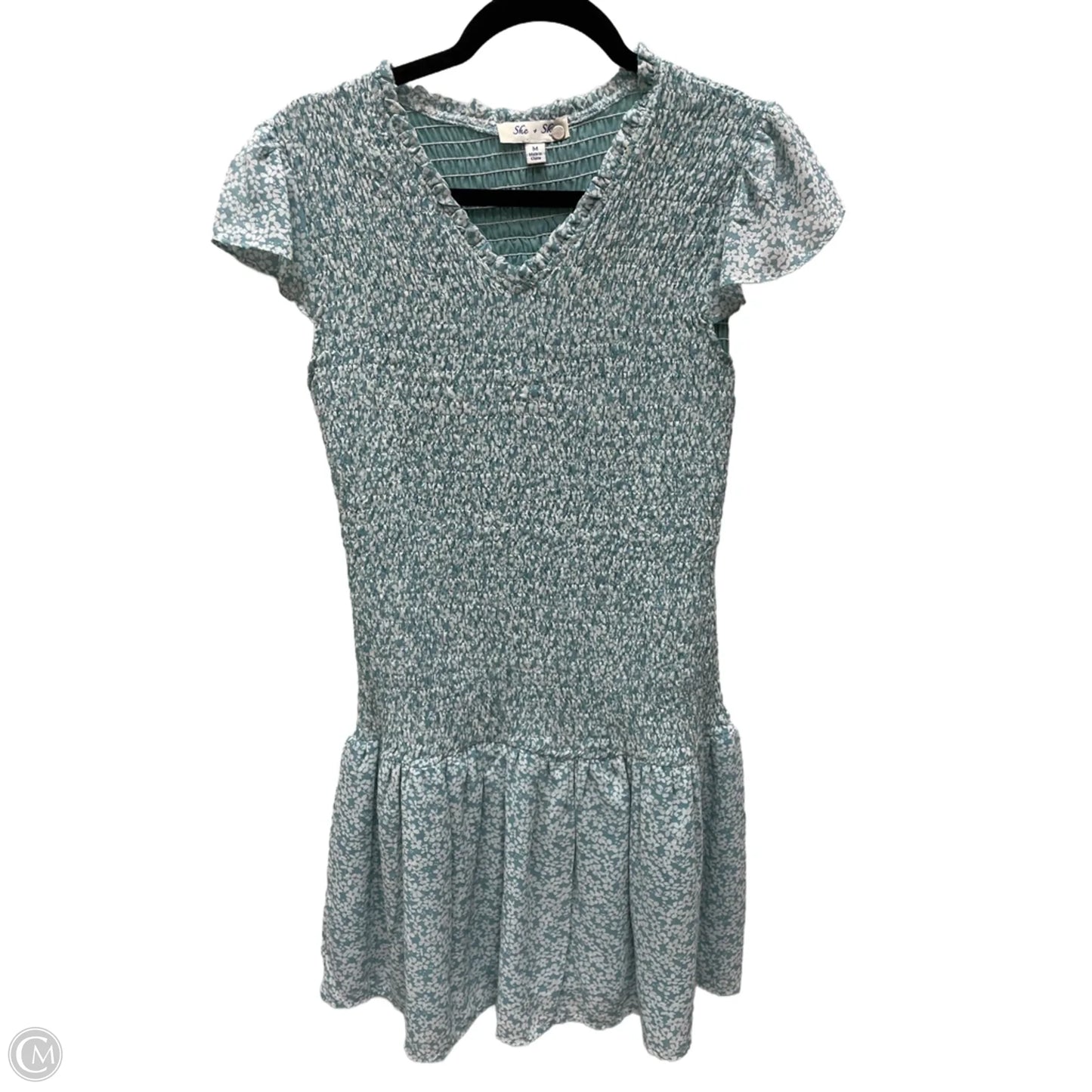 Dress Casual Short By She + Sky In Floral Print, Size: M