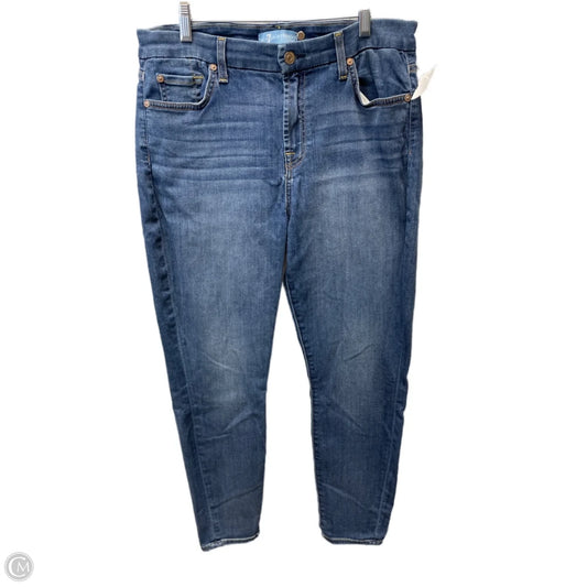 Jeans Skinny By 7 For All Mankind In Blue Denim, Size: 14