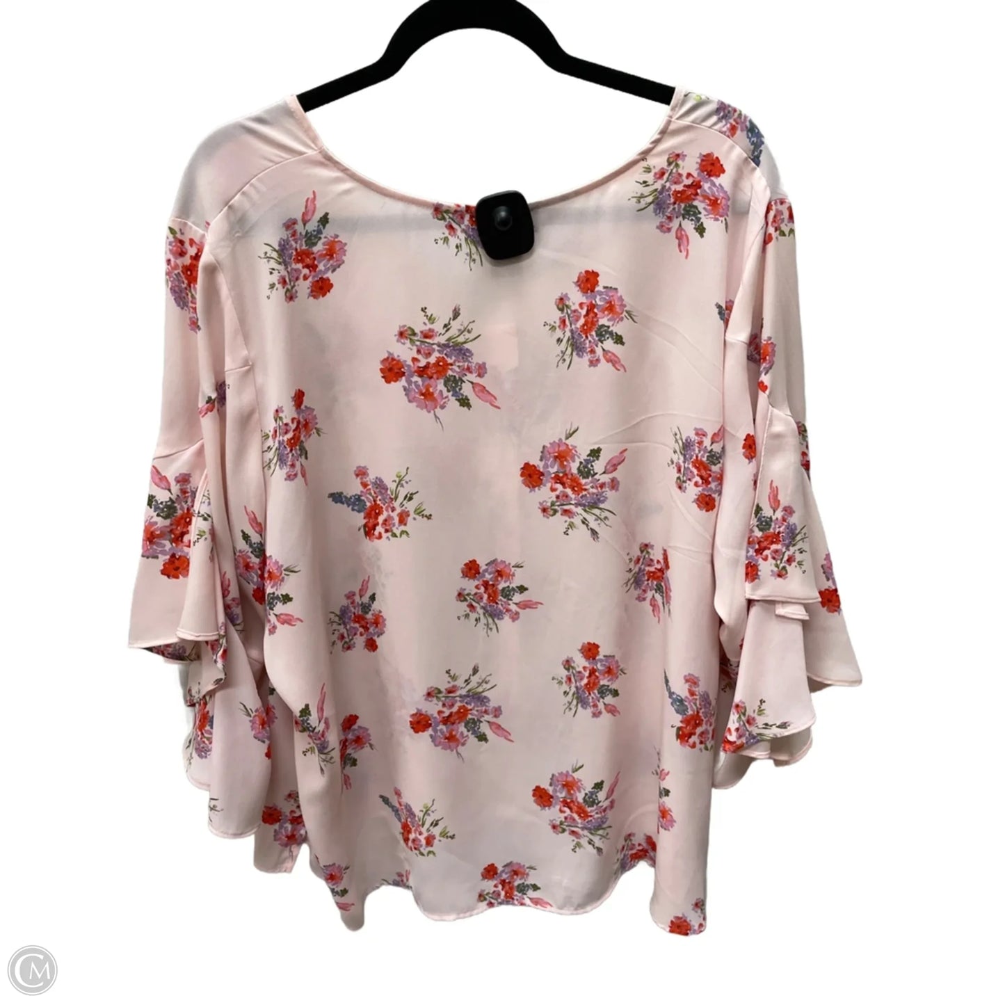Top 3/4 Sleeve By Investments In Floral Print, Size: 2x