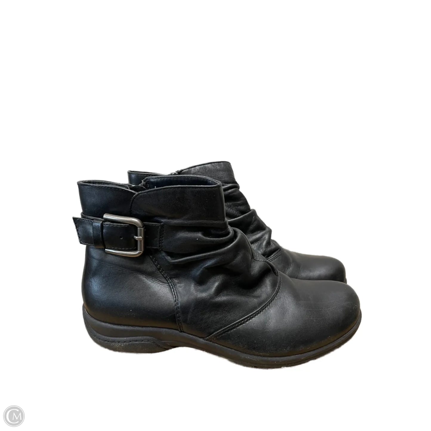 Boots Ankle Flats By Clarks In Black, Size: 8.5