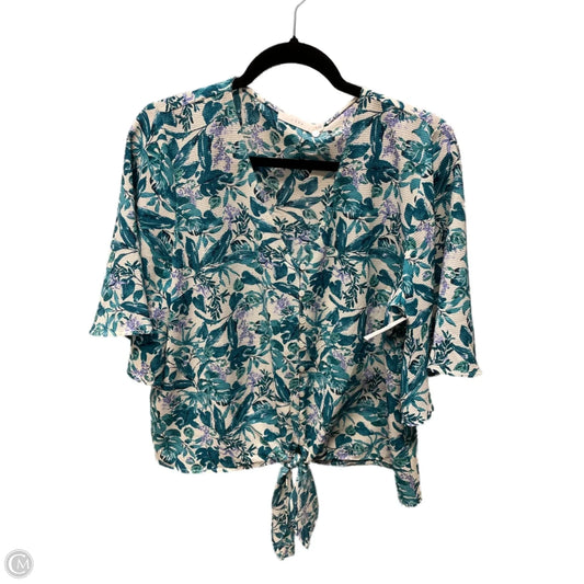 Top Short Sleeve By Lush In Floral Print, Size: L