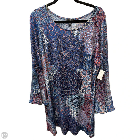 Dress Casual Short By Msk In Black & Blue, Size: 2x