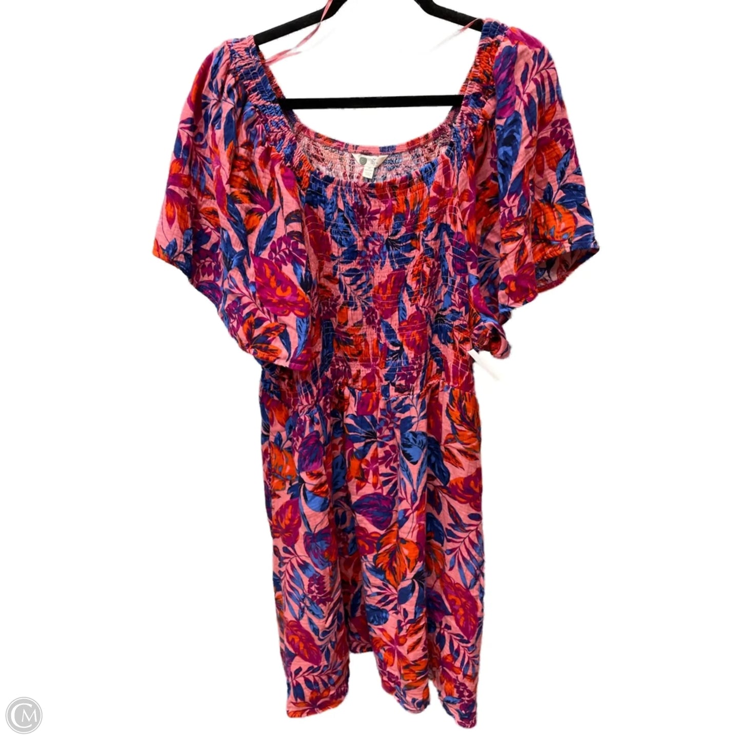 Dress Casual Short By Terra & Sky In Floral Print, Size: 3x