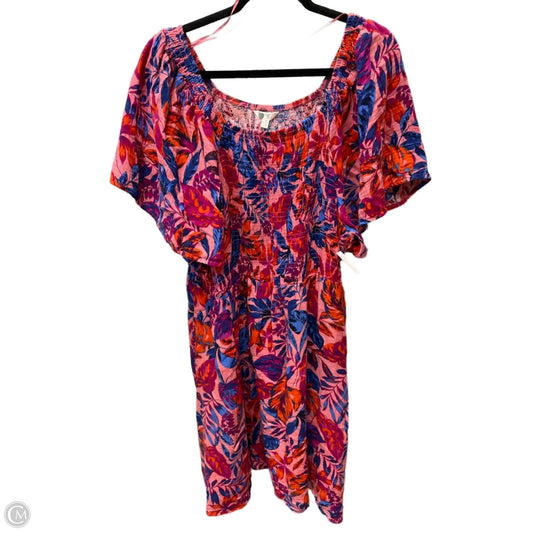 Dress Casual Short By Terra & Sky In Floral Print, Size: 3x