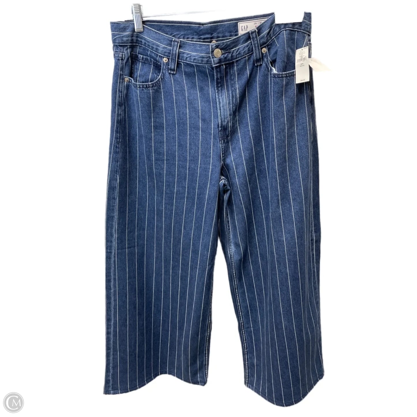 Jeans Wide Leg By Gap In Striped Pattern, Size: 8p