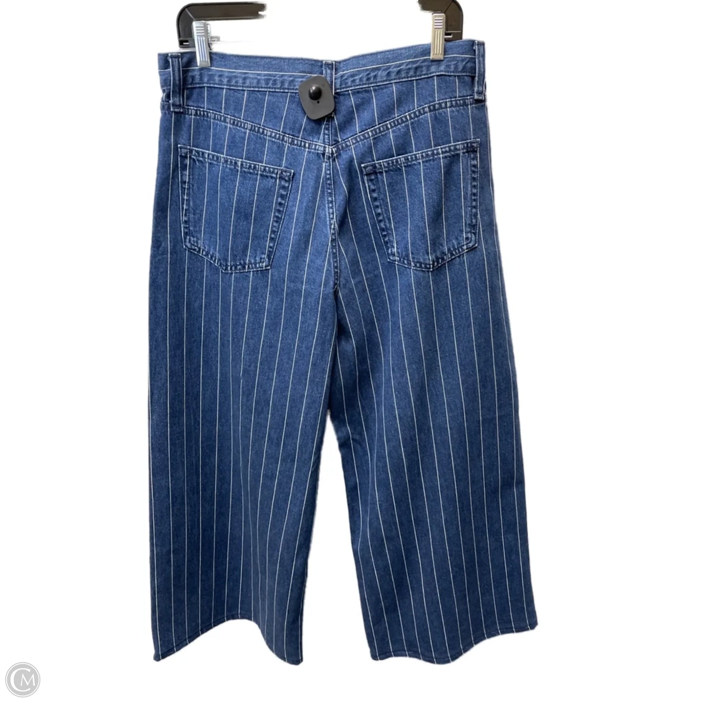 Jeans Wide Leg By Gap In Striped Pattern, Size: 8p