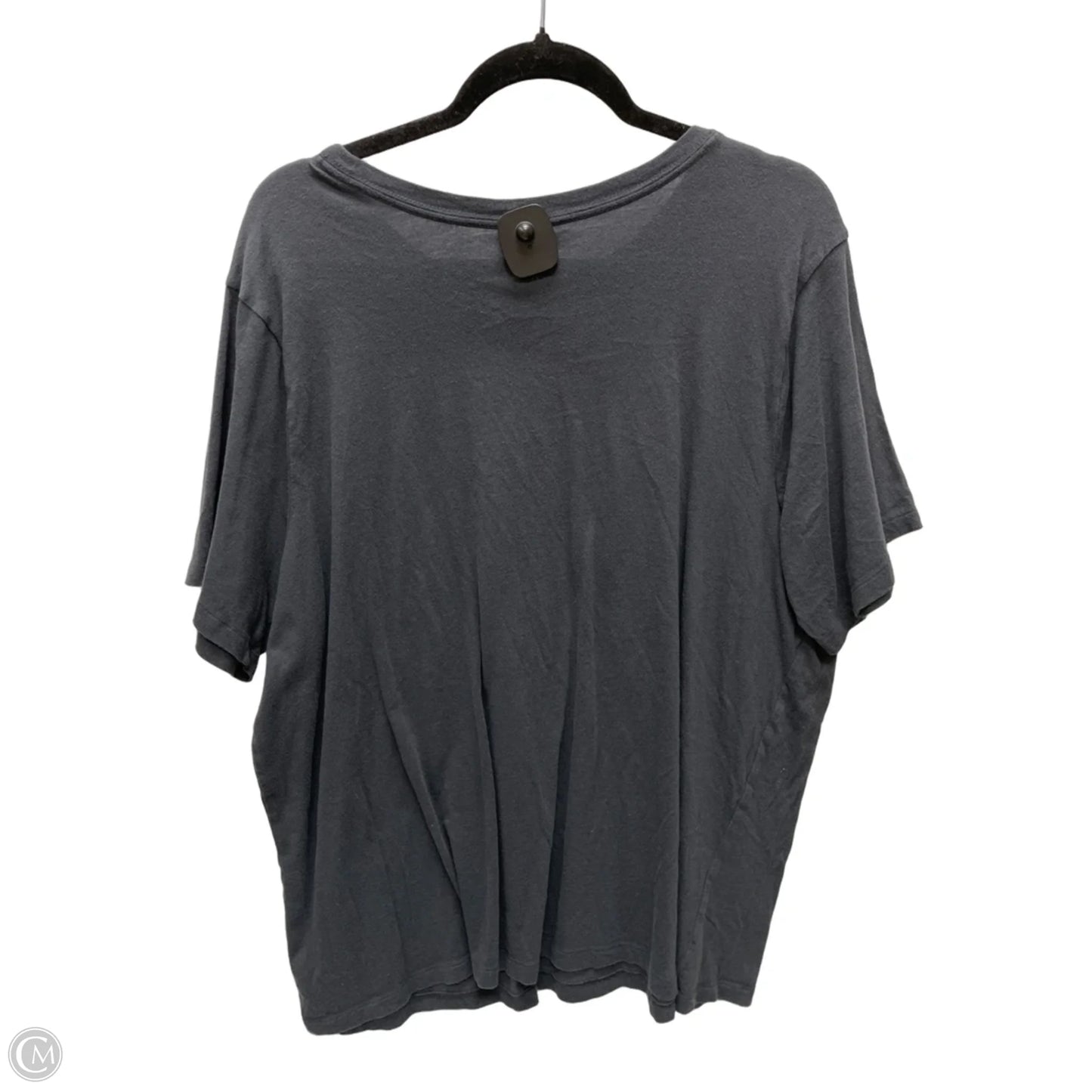 Top Short Sleeve By Ava & Viv In Grey, Size: 1x
