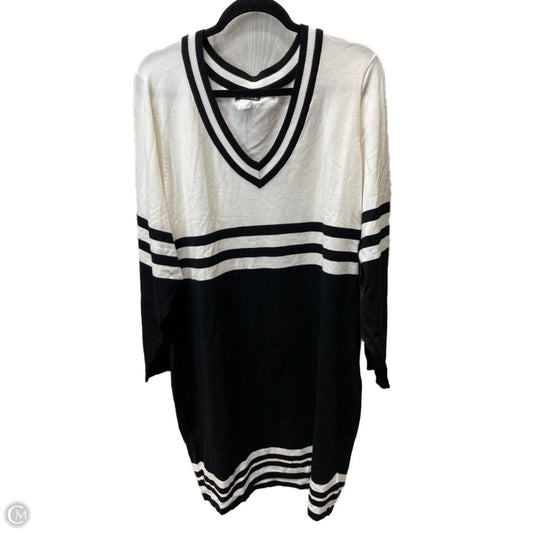 Dress Casual Short By Venus In Black & Cream, Size: 3x