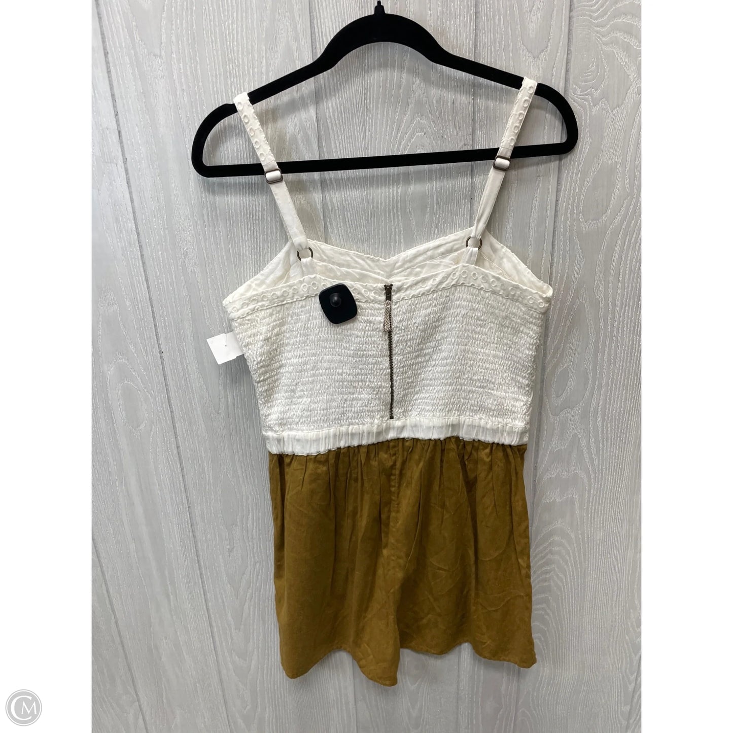 Romper By Anthropologie In Cream & Green, Size: M