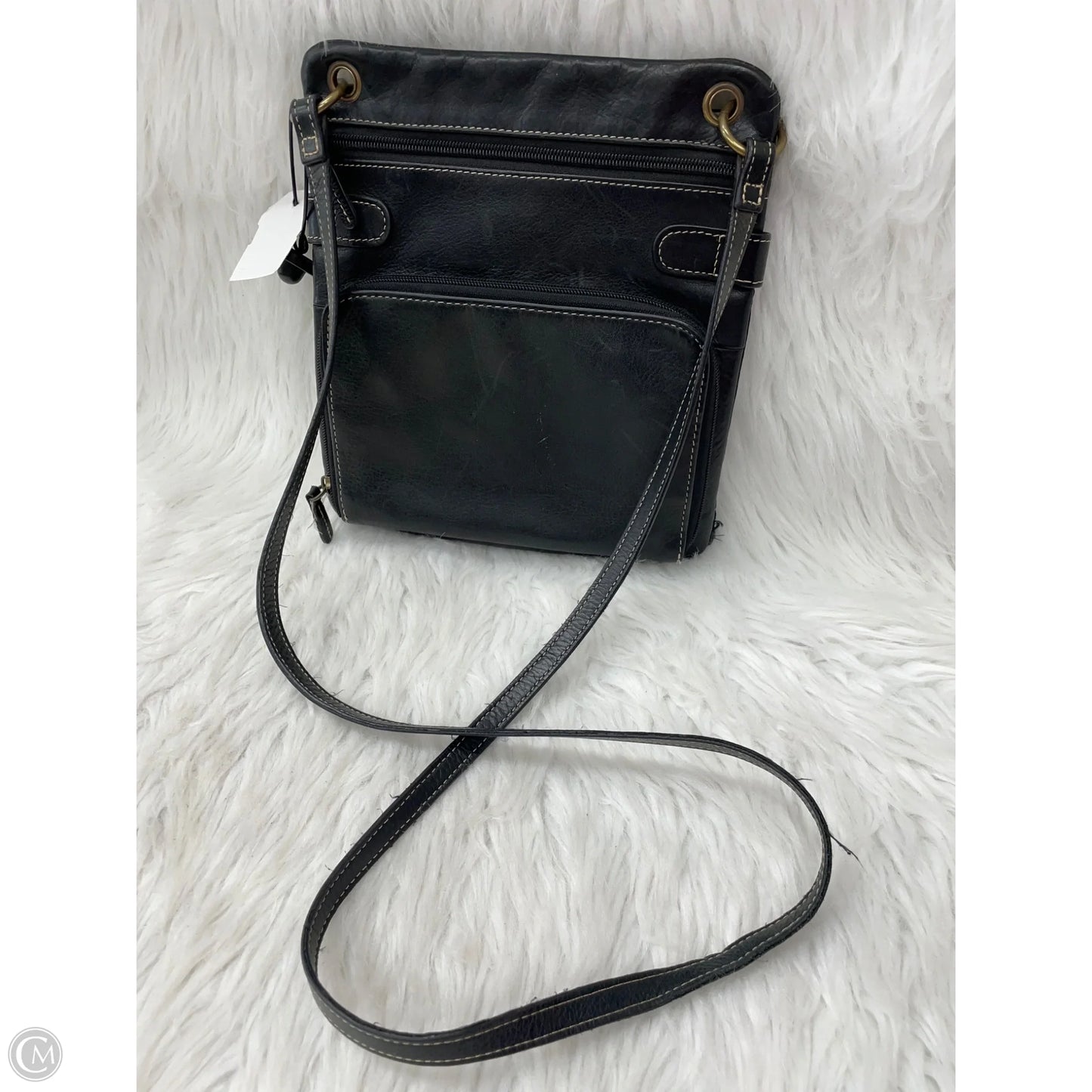 Crossbody Leather By Fossil, Size: Medium