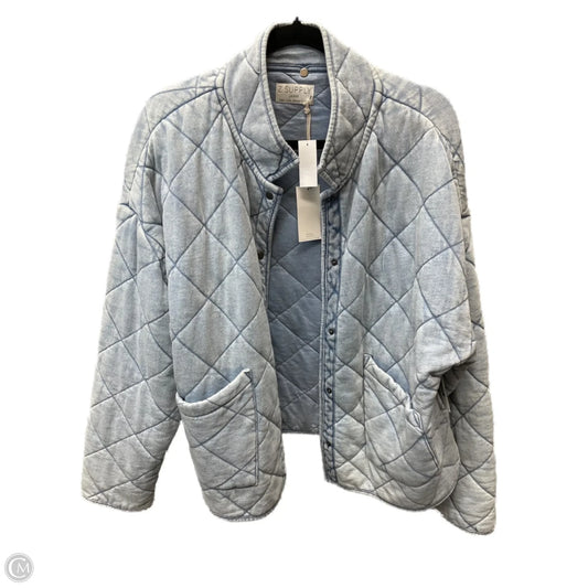 Jacket Puffer & Quilted By Z Supply In Blue Denim, Size: L
