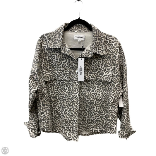 Jacket Denim By Vigoss In Animal Print, Size: M