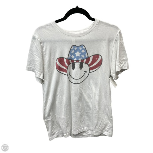 Top Short Sleeve By Bella + Canvas In White, Size: M