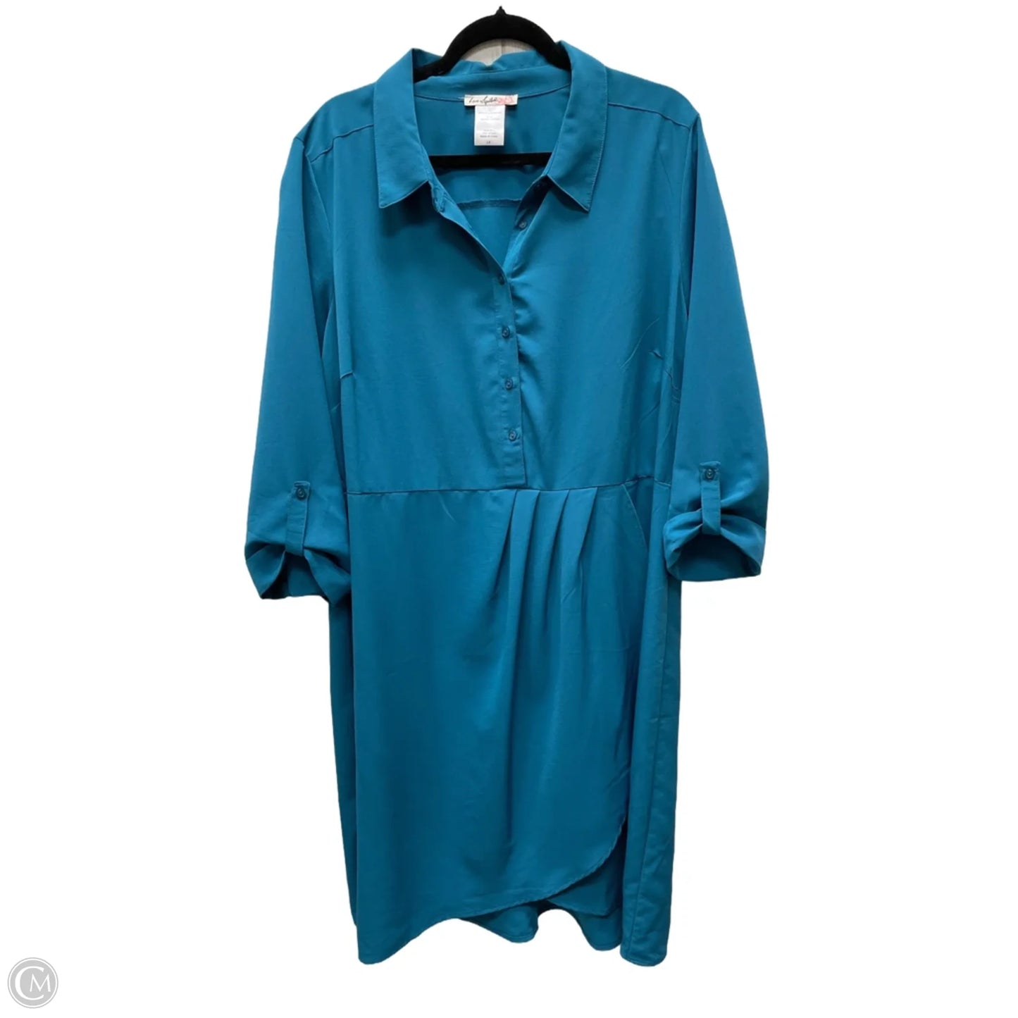 Dress Party Midi By Clothes Mentor In Blue, Size: 2x