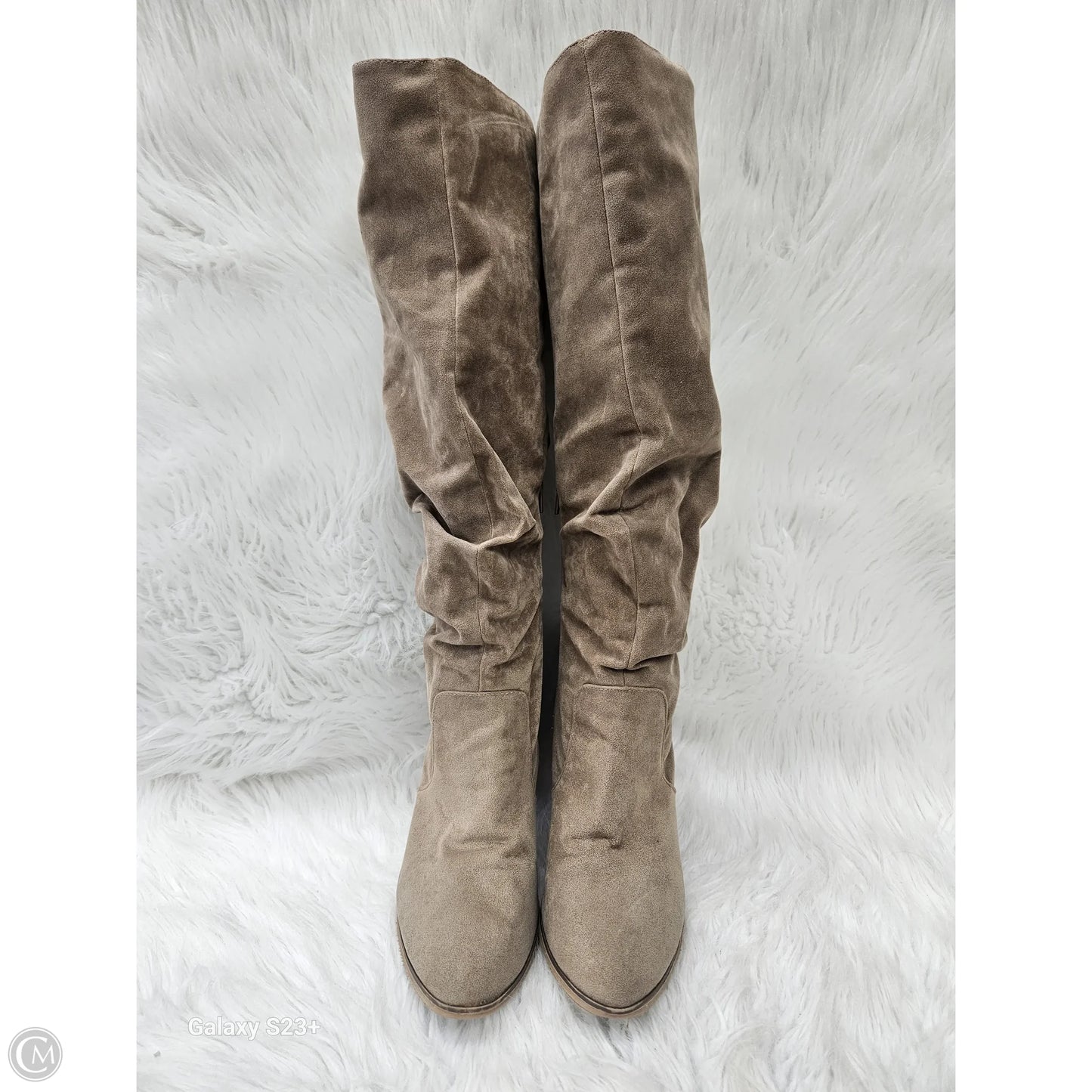 Boots Knee Heels By Universal Thread In Taupe, Size: 11