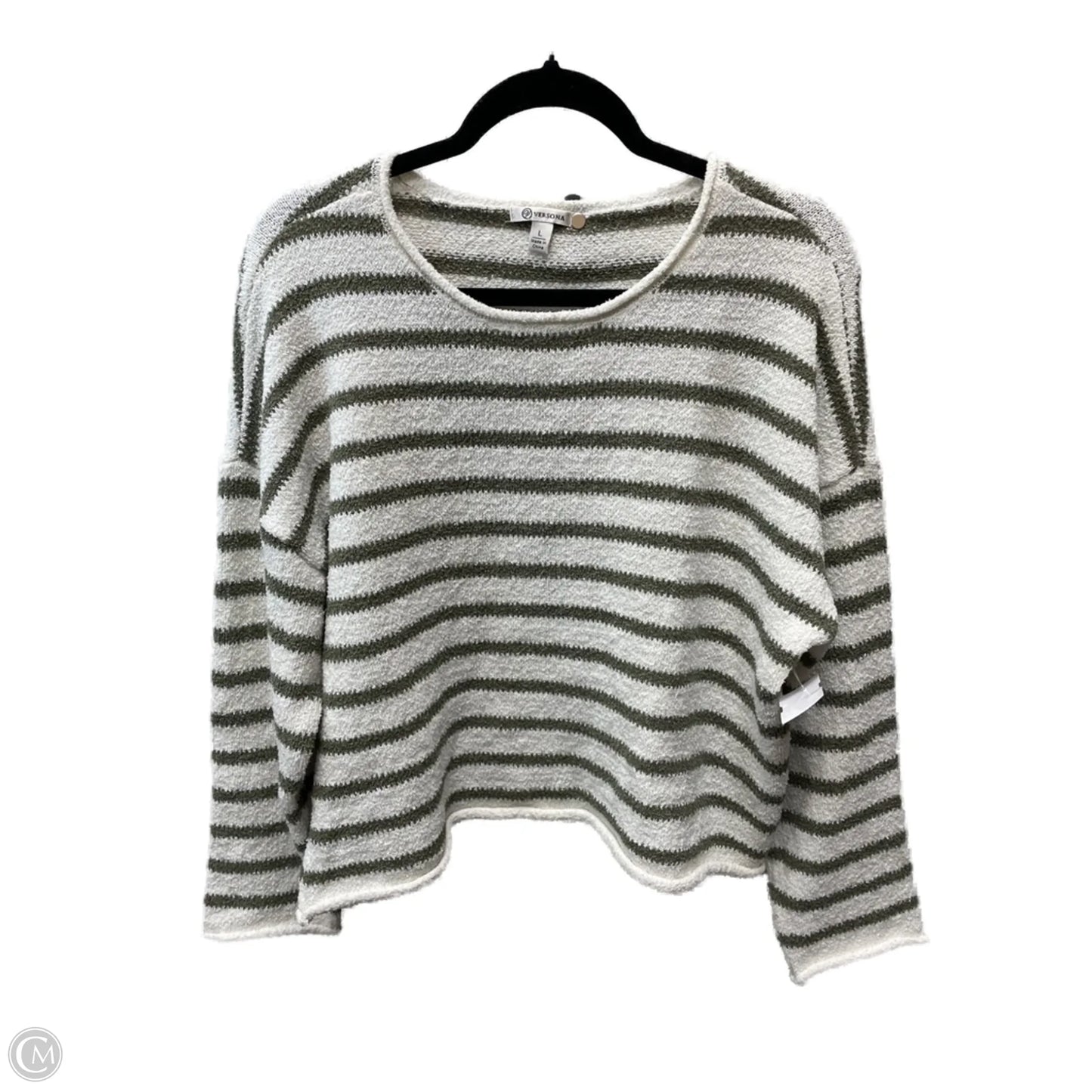 Sweater By Versona In Striped Pattern, Size: L