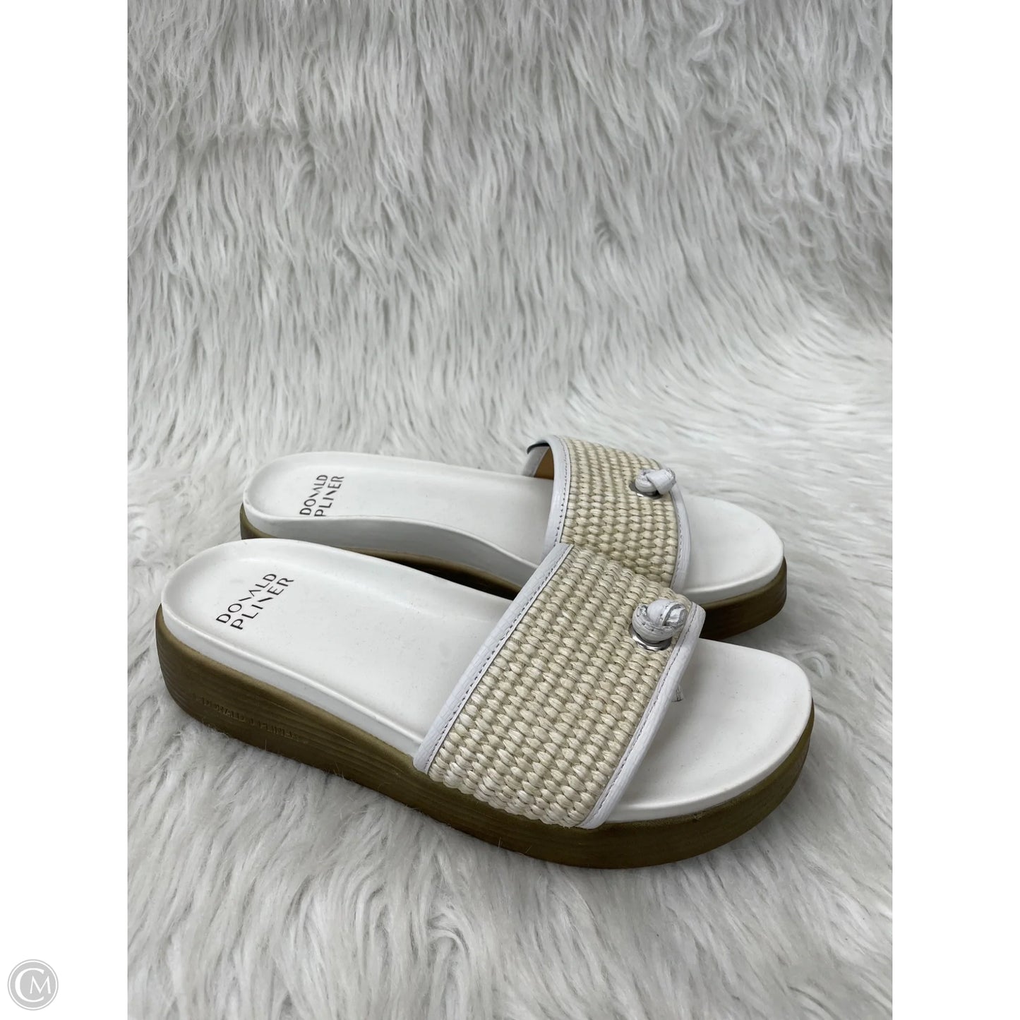 Sandals Heels Platform By Donald Pliner In White, Size: 7.5