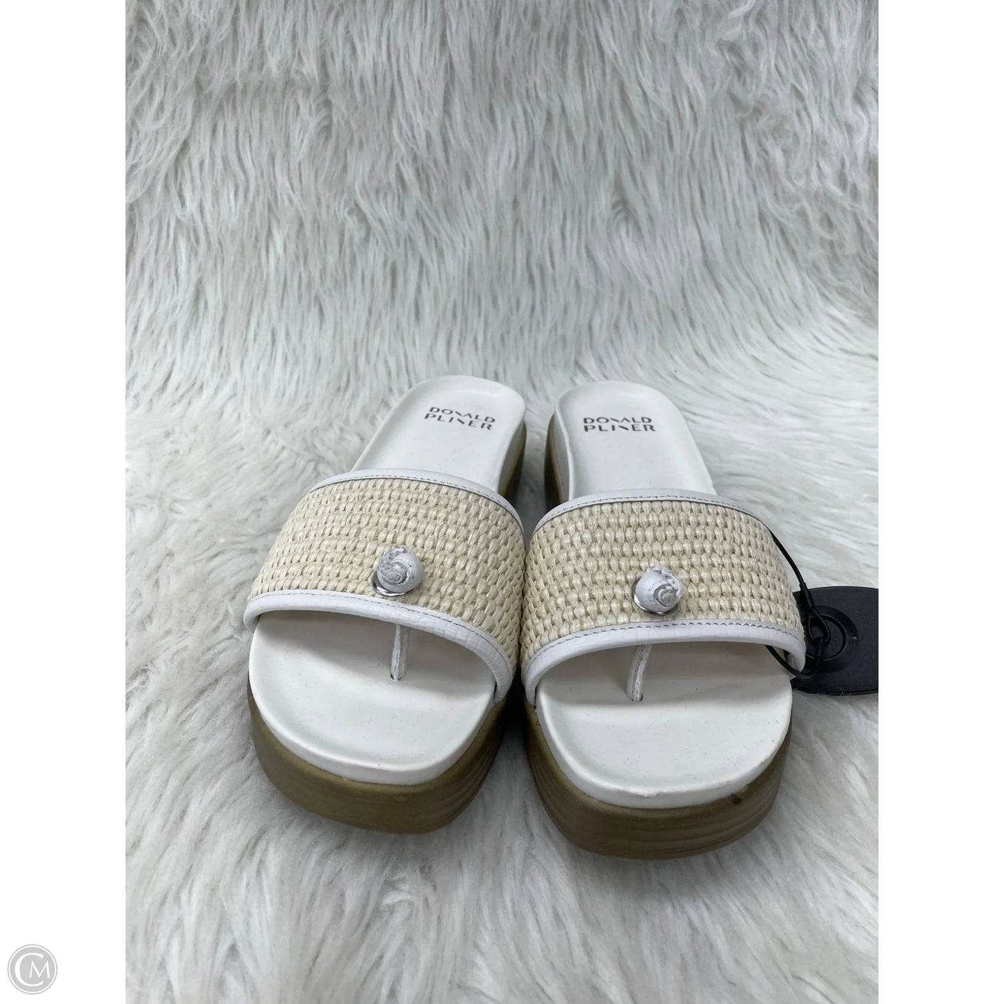 Sandals Heels Platform By Donald Pliner In White, Size: 7.5