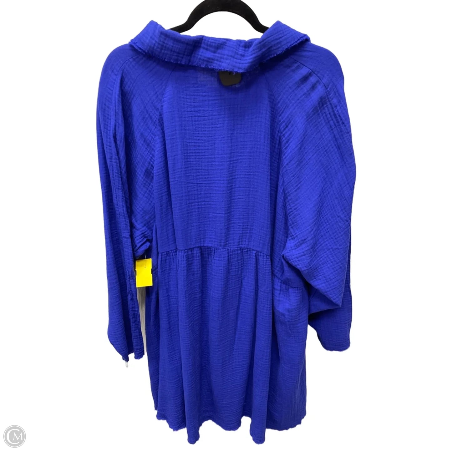 Tunic Long Sleeve By Zenana In Blue, Size: 3x