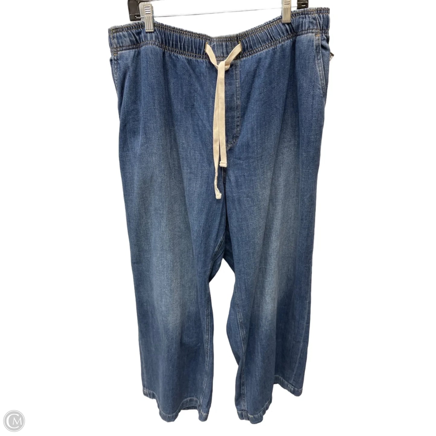 Jeans Wide Leg By Gap In Blue Denim, Size: 20