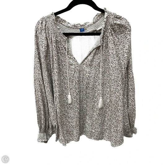 Top Long Sleeve By Old Navy In Floral Print, Size: 3x