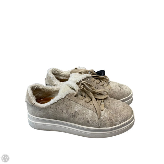 Shoes Heels Platform By J Slides In Gold, Size: 8.5