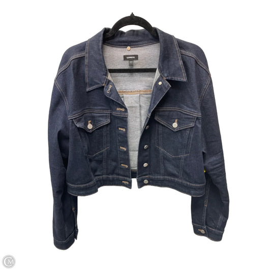 Jacket Denim By Express In Blue Denim, Size: L