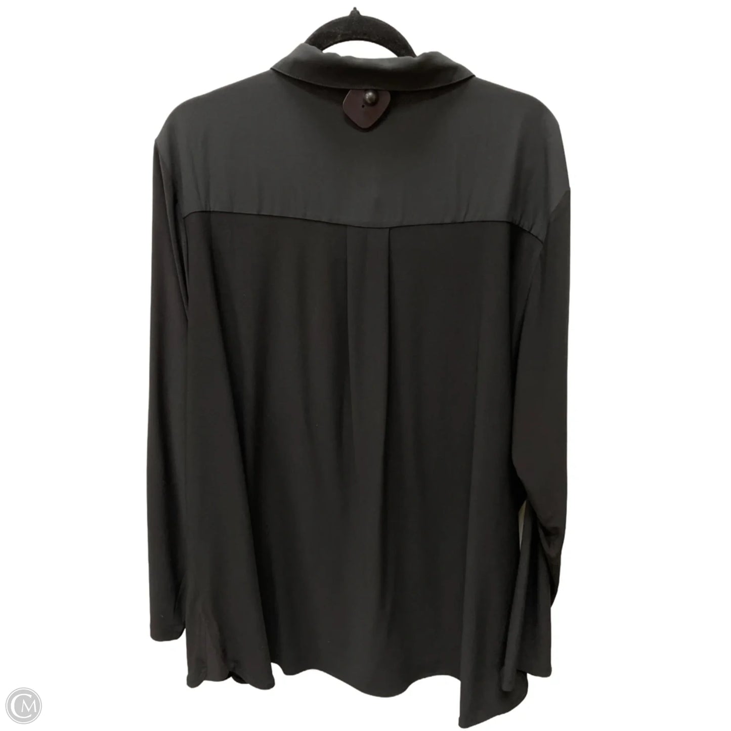 Top Long Sleeve By Cato In Black, Size: 4x