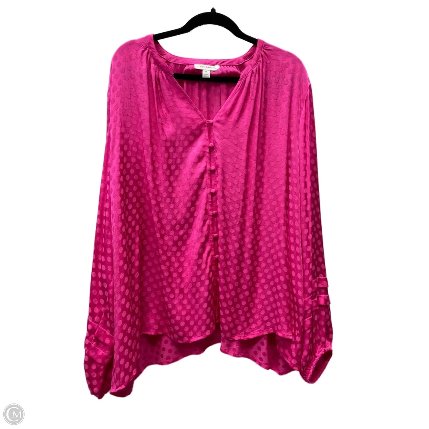 Top Long Sleeve By On 34th In Polkadot Pattern, Size: 3x