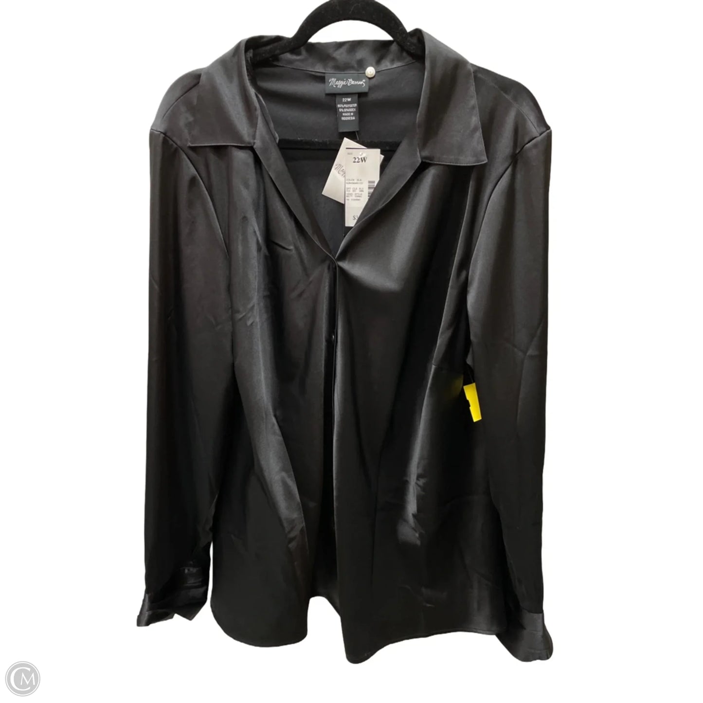 Top Long Sleeve By Maggie Barnes In Black, Size: 3x