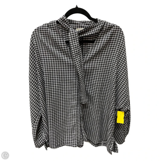 Top Long Sleeve By Max Studio In Checkered Pattern, Size: 2x