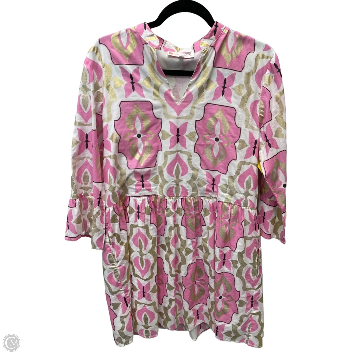 Dress Casual Short By Jude Connally In Gold & Pink, Size: M