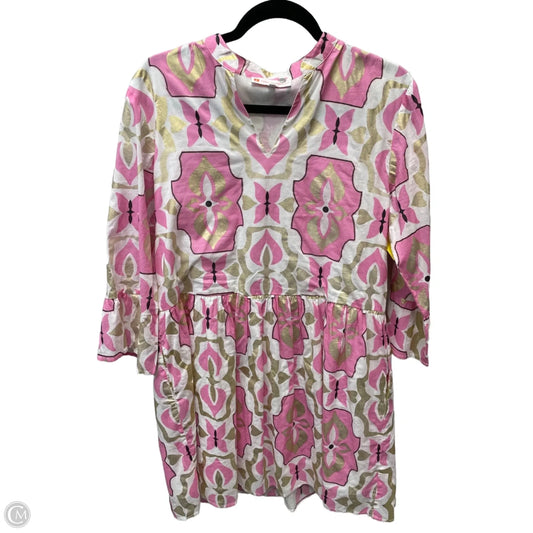 Dress Casual Short By Jude Connally In Gold & Pink, Size: M